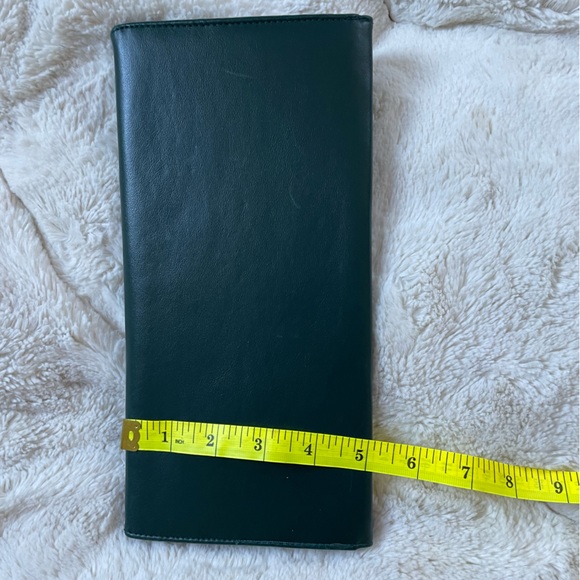 Men’s Long Wallet in Rich Hunter Green Leather billfold card carrier - Picture 6 of 7